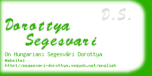 dorottya segesvari business card