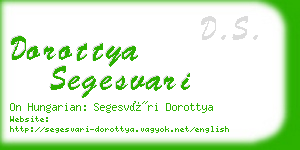 dorottya segesvari business card